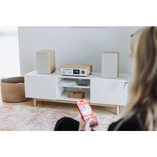 PURE 252807 Classic Stereo Cotton White/Oak EU/UK 