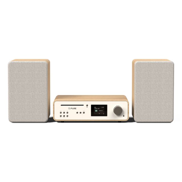 PURE 252807 Classic Stereo Cotton White/Oak EU/UK 
