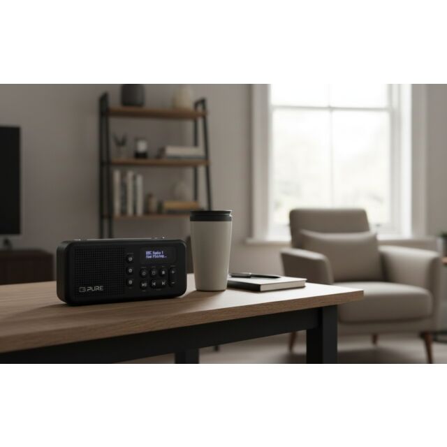 PURE 255228 Elan Move - Portable Dab+ + FM Radio With Bluetooth, Black