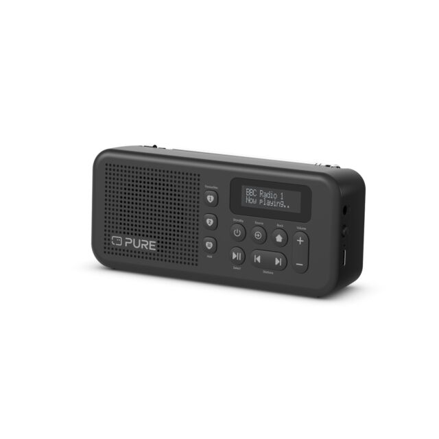 PURE 255228 Elan Move - Portable Dab+ + FM Radio With Bluetooth, Black