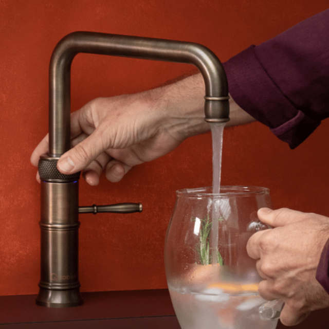 Quooker CFNSPTB Tap Classic Fusion Square patinated brass