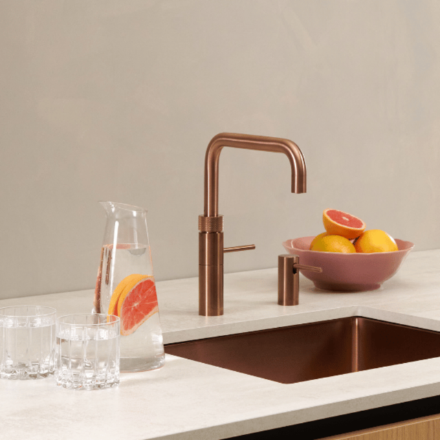 Quooker FNSRCO Tap Fusion Square rose copper