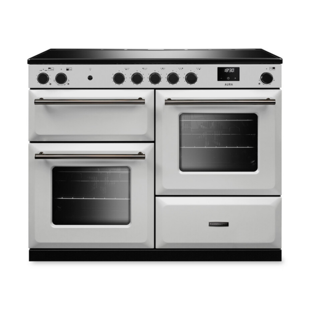 Rangemaster AURO110EI 110cm Induction Cooker White Onyx
