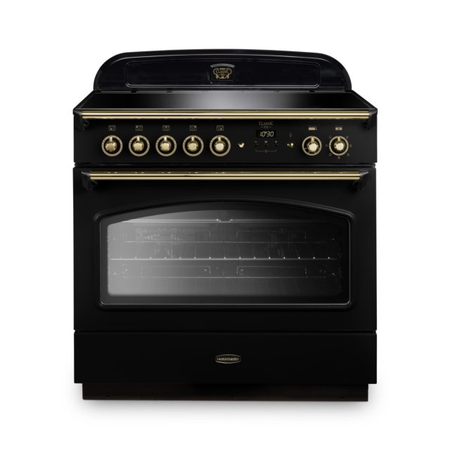 Rangemaster CLAS90FXEIBL/B 131770 CLASSIC FX 90 IND BLACK/BRS GB/IE