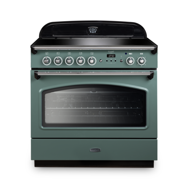 Rangemaster CLAS90FXEIMG/C 131700 CLASSIC FX 90 IND MINERAL GREEN/CHR GB/IE
