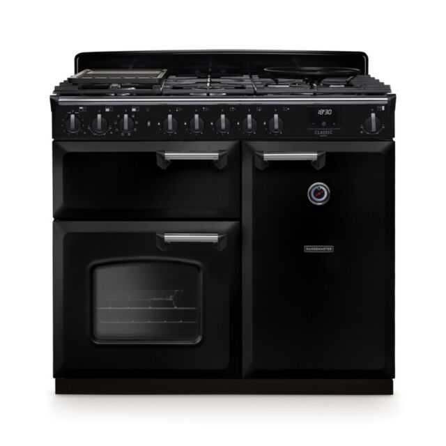 Rangemaster CLDL100DFPGBL/CM1 14638 CLASSIC DLX 100 DF GLSS BLCK CM GB/IE
