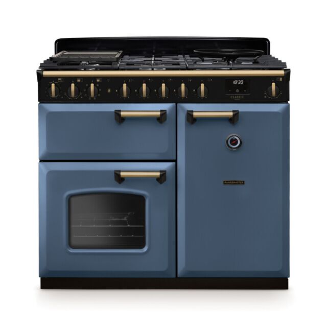 Rangemaster CLDL100DFPSTB/AB1 18299 CLASSIC DLX 100 DF STN BL AB GB/IE
