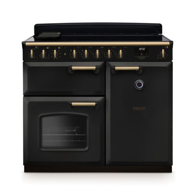 Rangemaster CLDL100EIPCBL/AB1 18310 CLASSIC DLX 100 EI CHRCL BLCK AB GB/IE