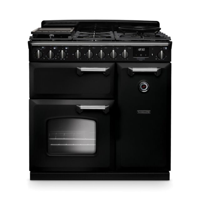 Rangemaster CLDL90DFPCBL/CM1 14537 CLASSIC DLX 90 DF CHRCL BLCK CM GB/IE