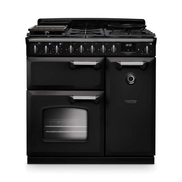 Rangemaster CLDL90DFPGBL/CM1 14536 CLASSIC DLX 90 DF GLSS BLCK CM GB/IE
