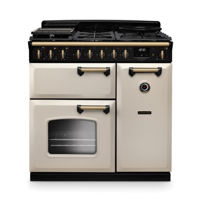 Rangemaster CLDL90DFPPCR/AB1 18260 CLASSIC DLX 90 DF PL CRM AB GB/IE