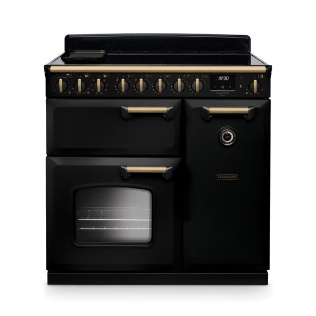 Rangemaster CLDL90EIPCBL/AB1 18276 CLASSIC DLX 90 EI CHRCL BLCK AB GB/IE