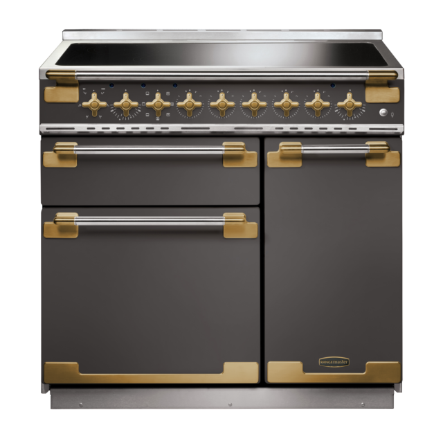 Rangemaster ELS90EISL/AB 135250 ELISE 90 IND. SLATE ANTIQUE BRASS GB/IE