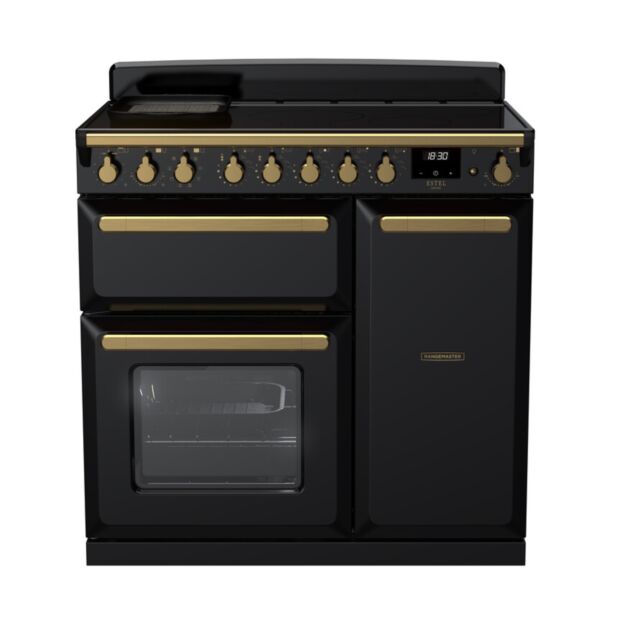 Rangemaster ESDL90EIPGBL/AB1 18053 ESTEL DLX 90 EI GLSS BLCK AB GB/IE