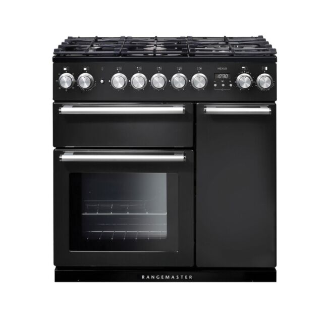 Rangemaster NEX90DFFCB/C 125650 NEXUS 90 DF CHARCOAL BLACK CHROME
