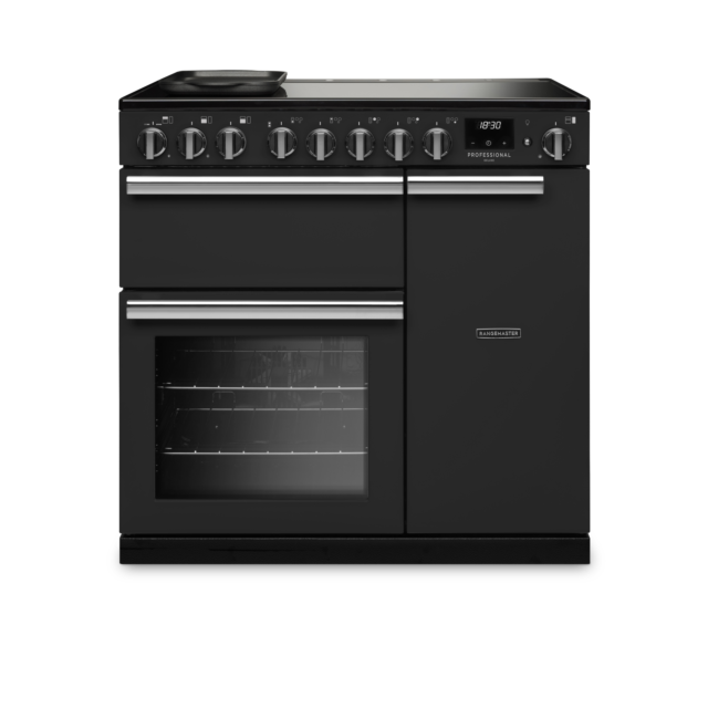 Rangemaster PRDL90EIPCBL/CM1 15521 NEW PROFESS DLX 90 EI CHRCL BLK CM GB/IE
