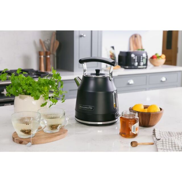 Rangemaster RMCLDK301 BK 1.7L Rapid Boil Cordless Kettle, 3kW, automatic shut-off, boil-dry protecti