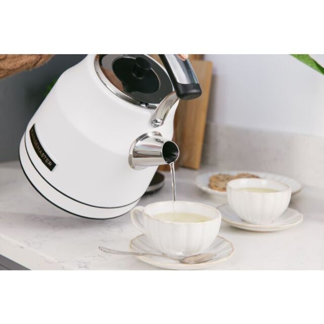 Rangemaster RMCLDK301 WH 1.7L Rapid Boil Cordless Kettle, 3kW, automatic shut-off, boil-dry protecti