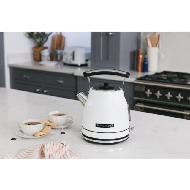 Rangemaster RMCLDK301 WH 1.7L Rapid Boil Cordless Kettle, 3kW, automatic shut-off, boil-dry protecti
