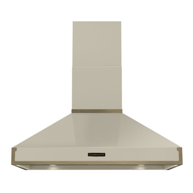 Rangemaster RPREHD100PPCR/AB1 Prestige Hood 100cm Pale Cream/A.Brass