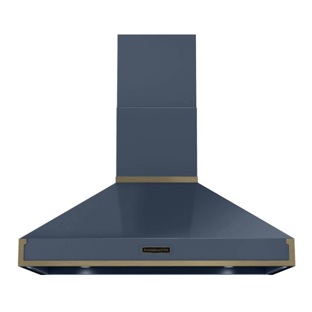 Rangemaster RPREHD100PSTB/AB1 Prestige Hood 100cm Stone Blue/A.Brass
