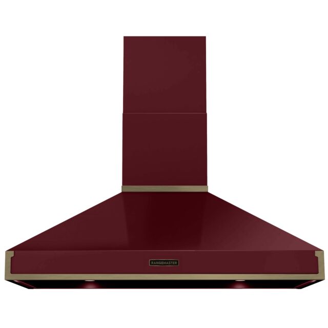 Rangemaster RPREHD110PBOR/AB1 Prestige Hood 110cm Bordeux / A.Brass
