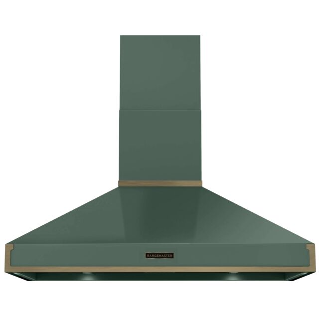 Rangemaster RPREHD110PMGR/AB1 Prestige Hood 110cm Mnrl Grn / A.Brass