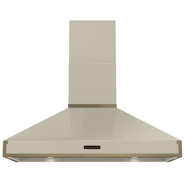 Rangemaster RPREHD110PPCR/AB1 Prestige Hood 110cm Pale Cream/A.Brass