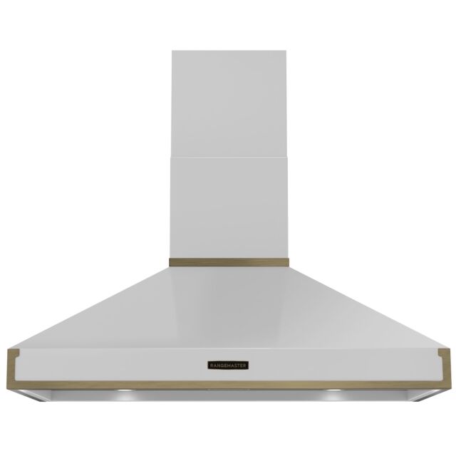 Rangemaster RPREHD110PWHT/AB1 Prestige Hood 110cm White / A.Brass