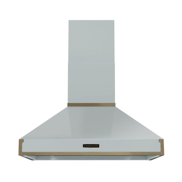 Rangemaster RPREHD90PMSB/AB1 Prestige Hood 90cm Misty Blue /A.Brass