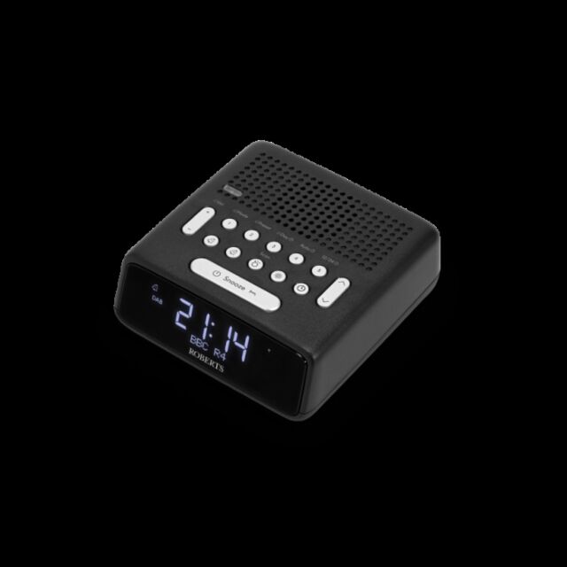 Roberts Radio ORTUSDABBK DAB+/FM Clock Radio - Black