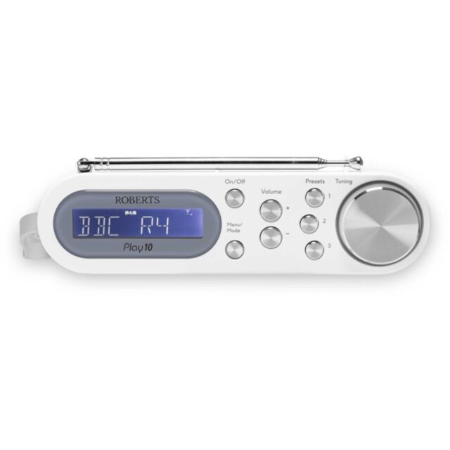 Roberts PLAY10W DAB/DAB+/FM RDS compact digital portable radio in White 