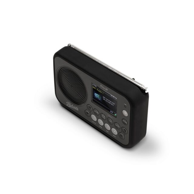 Roberts PLAY20BK DAB / Dab+ / FM RDS Radio/ TFT Colour Display Bt, Built-In Battery Charger 