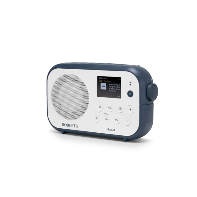Roberts PLAY30WB DAB / DAB+ / FM RDS digital radio/ TFT colour display with Bluetooth and built-in b