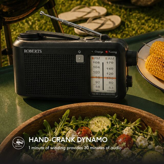 Roberts Radio R9957S Portable FM/AM Radio Black