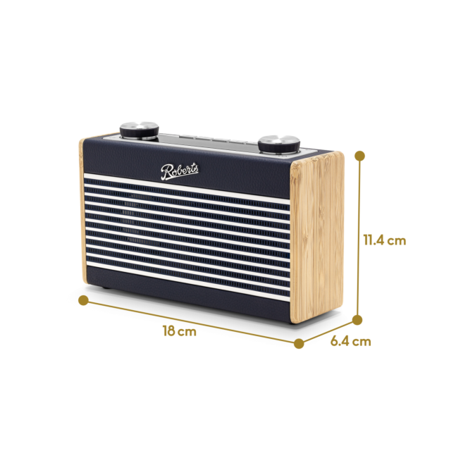 Roberts RAMBLERUNONB Rambler Uno DAB/DAB+/FM RDS Radio with Bluetooth, Built-in battery charger for 