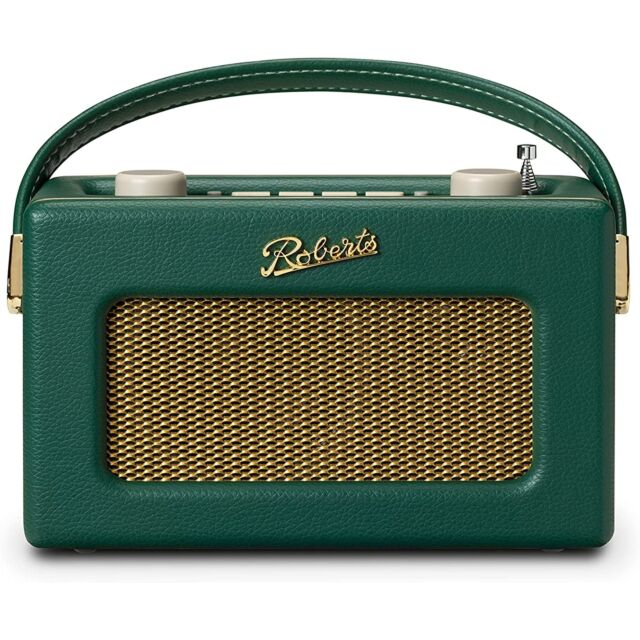 Roberts Radio REV-UNOBTDGR Revival Uno' DAB/DAB+/FM radio with 2 alarms and line out in Deep Green B