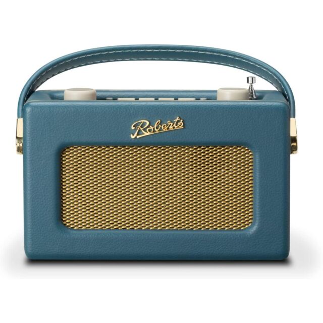 Roberts Radio REV-UNOBTTB Revival Uno' DAB/DAB+/FM radio with 2 alarms and line out in Teal Blue Blu