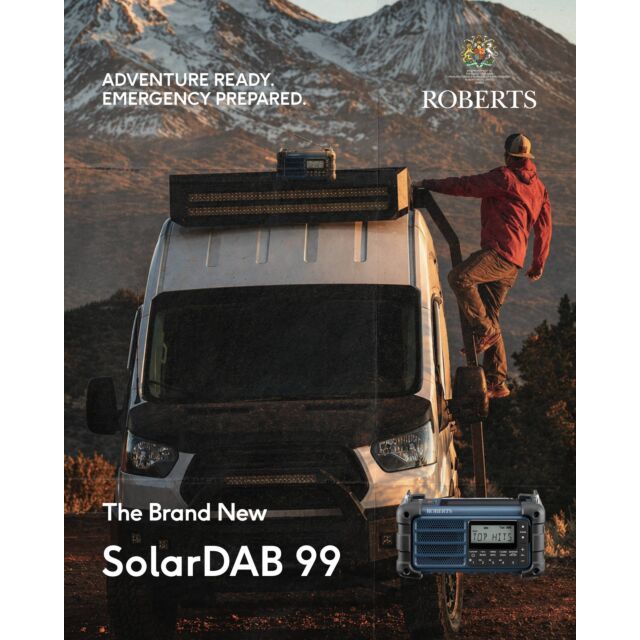 Roberts SOLAR DAB 99 DAB+/FM multi-powered radio with Bluetooth, USB/rechargeable battery/hand crank