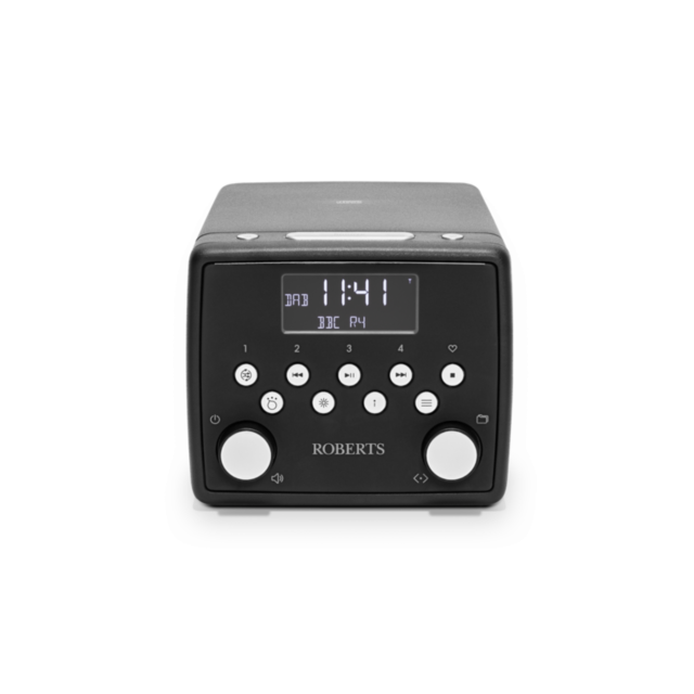 Roberts SOUND 49BK DAB+/FM Bedside Radio W/ CD & Bluetooth. CD And USB Bookmark Stereo Black