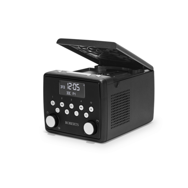 Roberts SOUND 49BK DAB+/FM Bedside Radio W/ CD & Bluetooth. CD And USB Bookmark Stereo Black