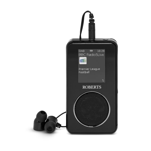 Roberts SPORTSDAB65 DAB/DAB+/FM RDS personal digital radio with full colour LCD Display and Built-In