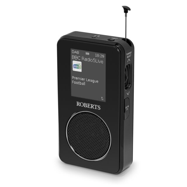 Roberts SPORTSDAB65 DAB/DAB+/FM RDS personal digital radio with full colour LCD Display and Built-In