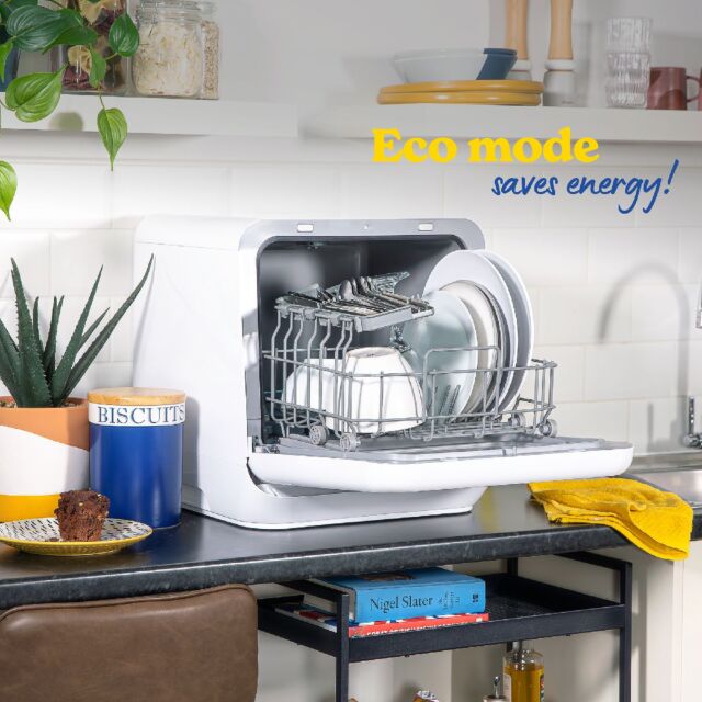 Russell Hobbs RH2TTDW101W 2 Place Setting Table Top Dishwasher In White