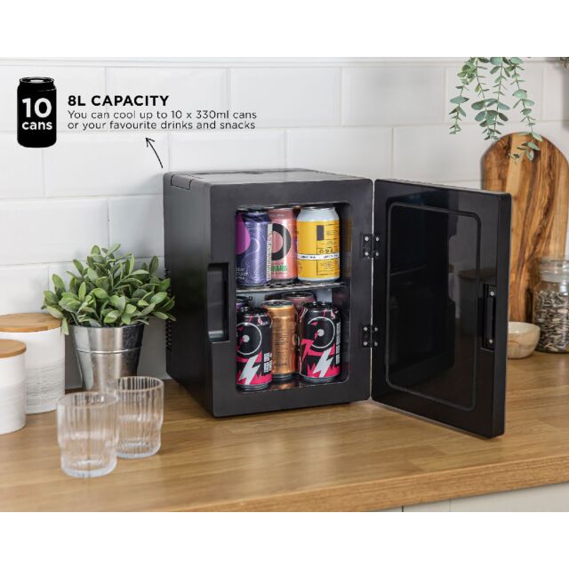 Russell Hobbs RH8CLR8001B 8L Fridge - Black