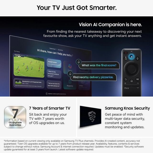 Samsung MRE55R85HAUXXU 55inch 4K Micro RGB Vision AI Smart TV