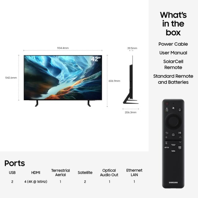 Samsung QE42S90HAEXXU 42inch OLED Glare Free Vision AI Smart TV
