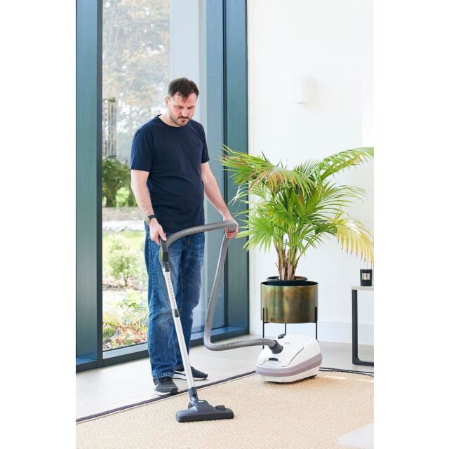 Sebo 92621CI Airbelt E1 Arctic Cylinder Vacuum Cleaner - White