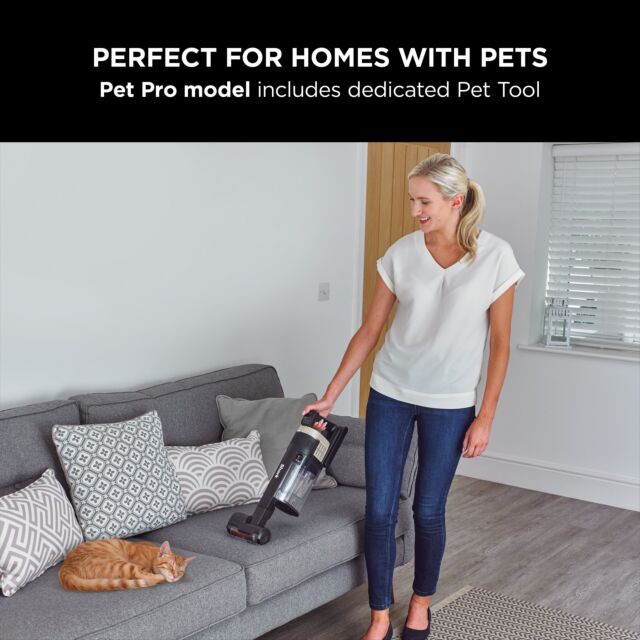 Shark IZ400UKT Stratos Cordless Stick Vacuum Cleaner - Pet Pro Model - 60 Minutes Run Time - Copper