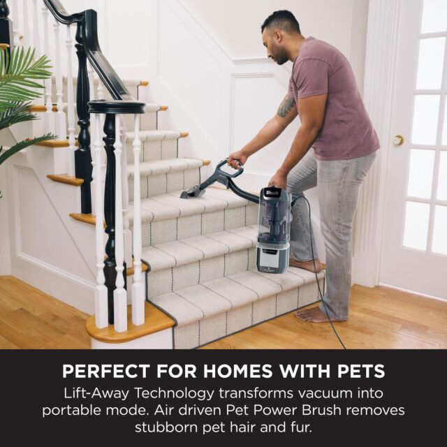 Shark NZ780UKT Anti Hair Wrap Plus Upright Pet Vacuum with Lift-Away  - Smoky Grey